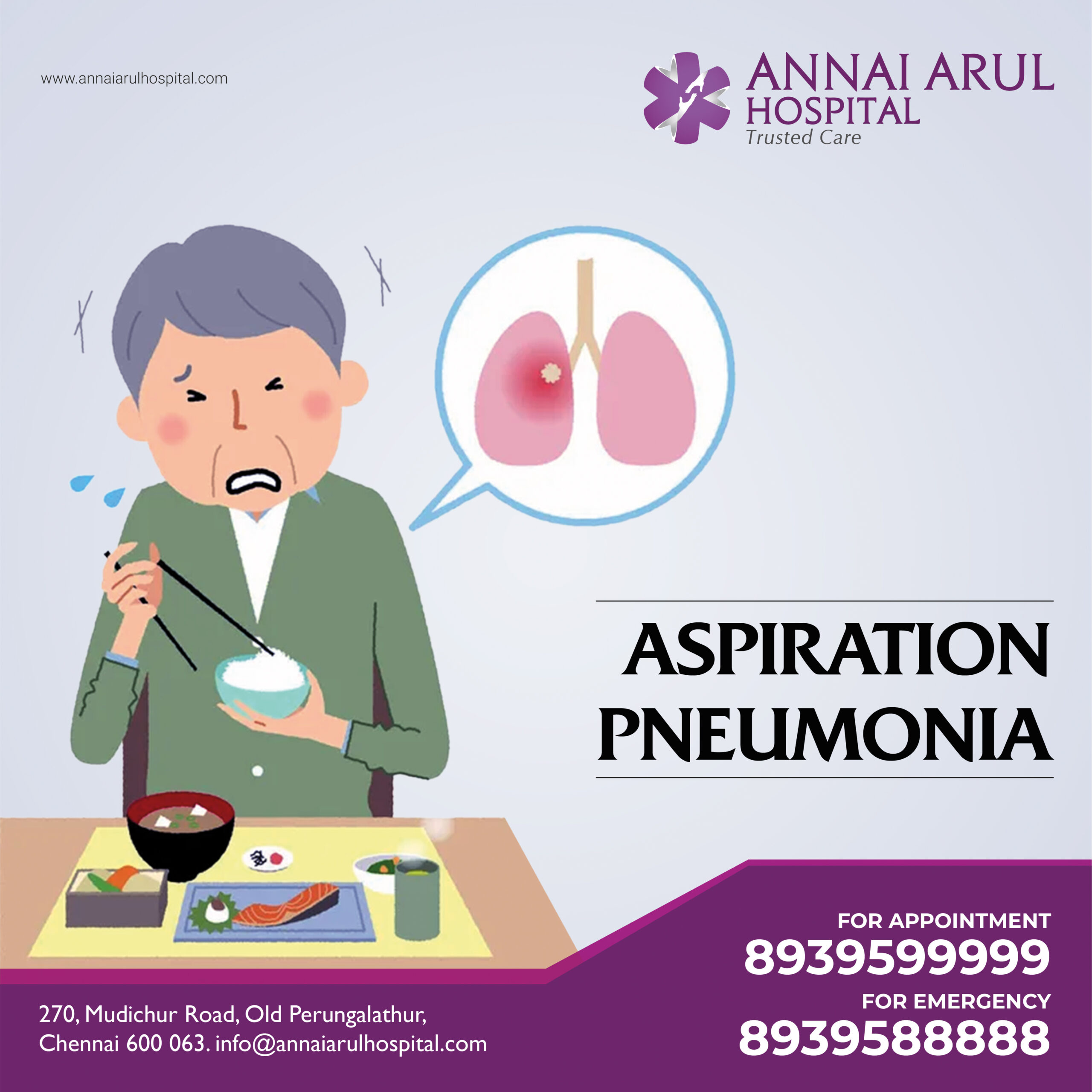 aspiration pneumonia lung sounds